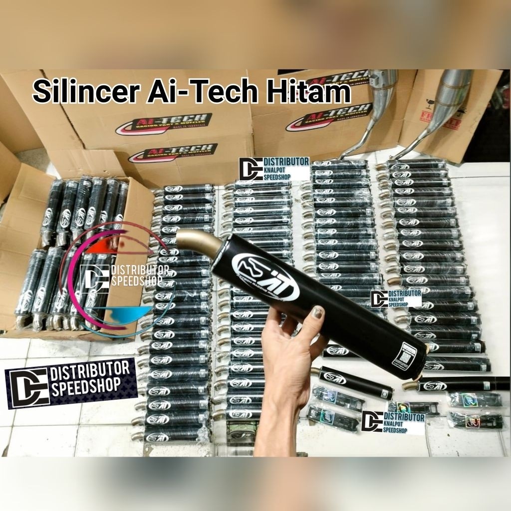 Silincer Ai-Tech Original Hitam knalpot Kawasaki ninja 2 tak R RR ZX SS KR KRR Victor harian standar