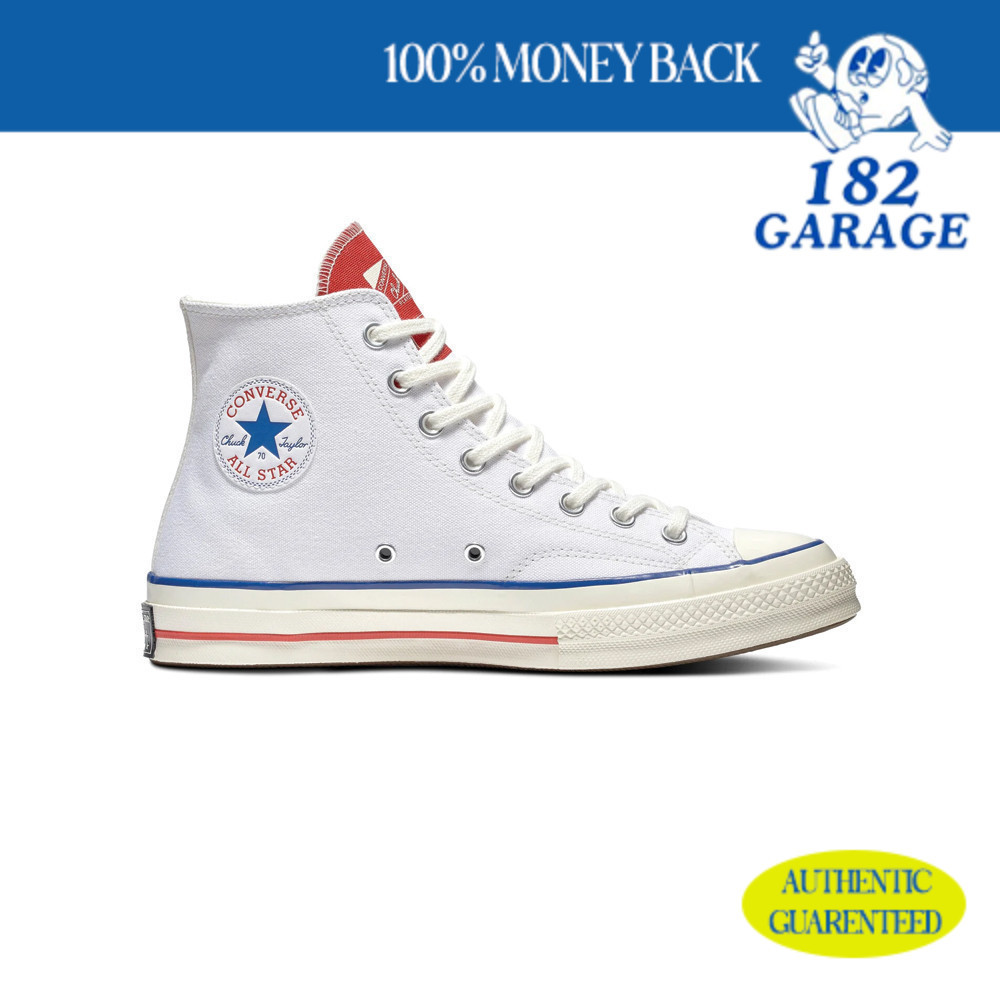 Sepatu Converse  Chuck Taylor All Star 70s Hi Optical White Red
