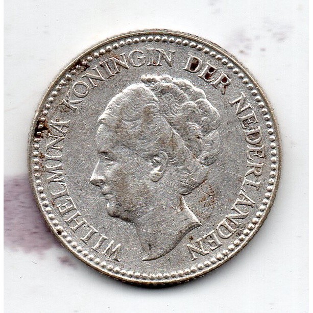 REPLIKA Koin Perak 1/2 Gulden Wilhelmina Tahun 1943 Bekas Sesuai Gambar Best Seller