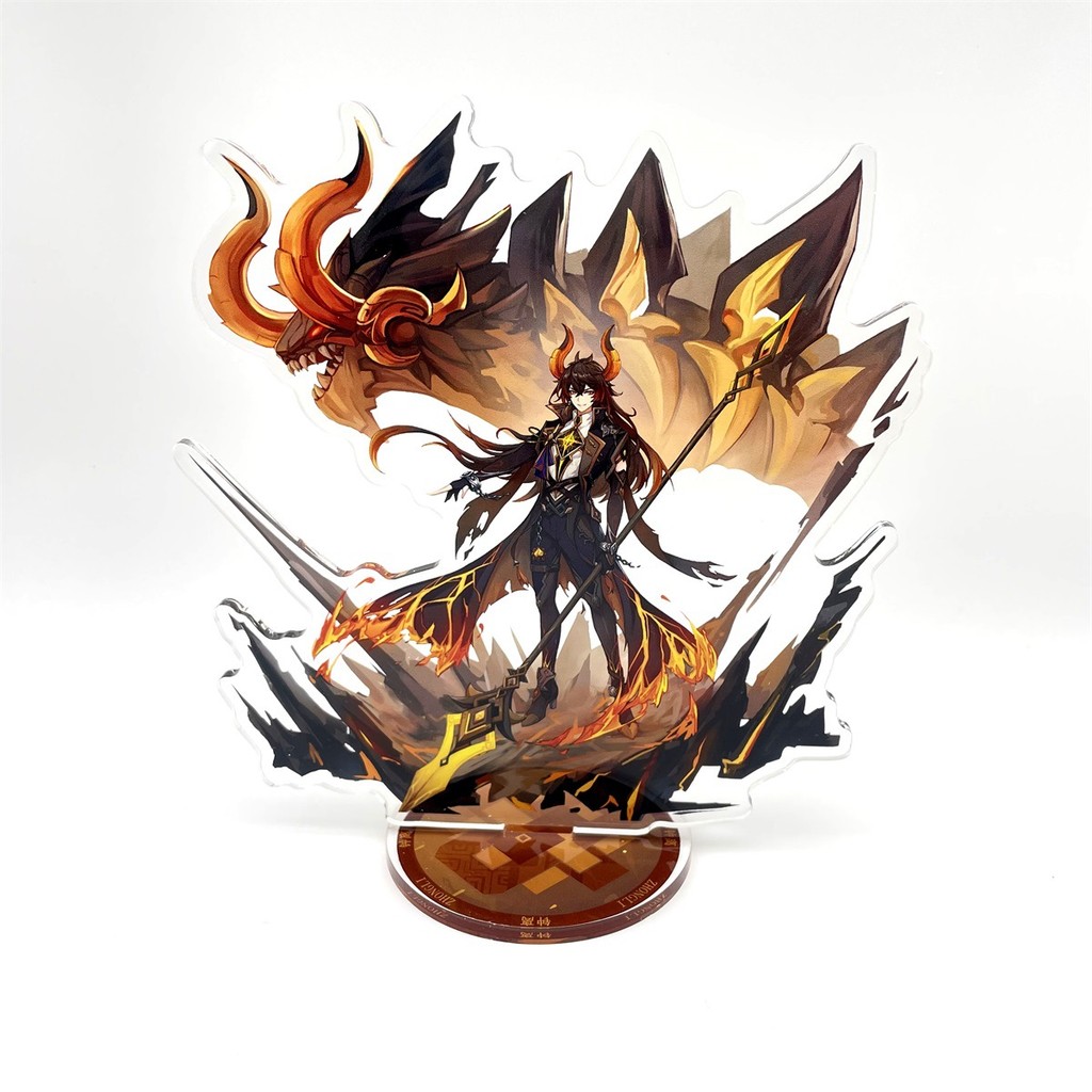Anime Figure Genshin Impact Furina Arlecchino Xiao Yae Miko Yelan Acrylic Stand Model Plate Desk Dec