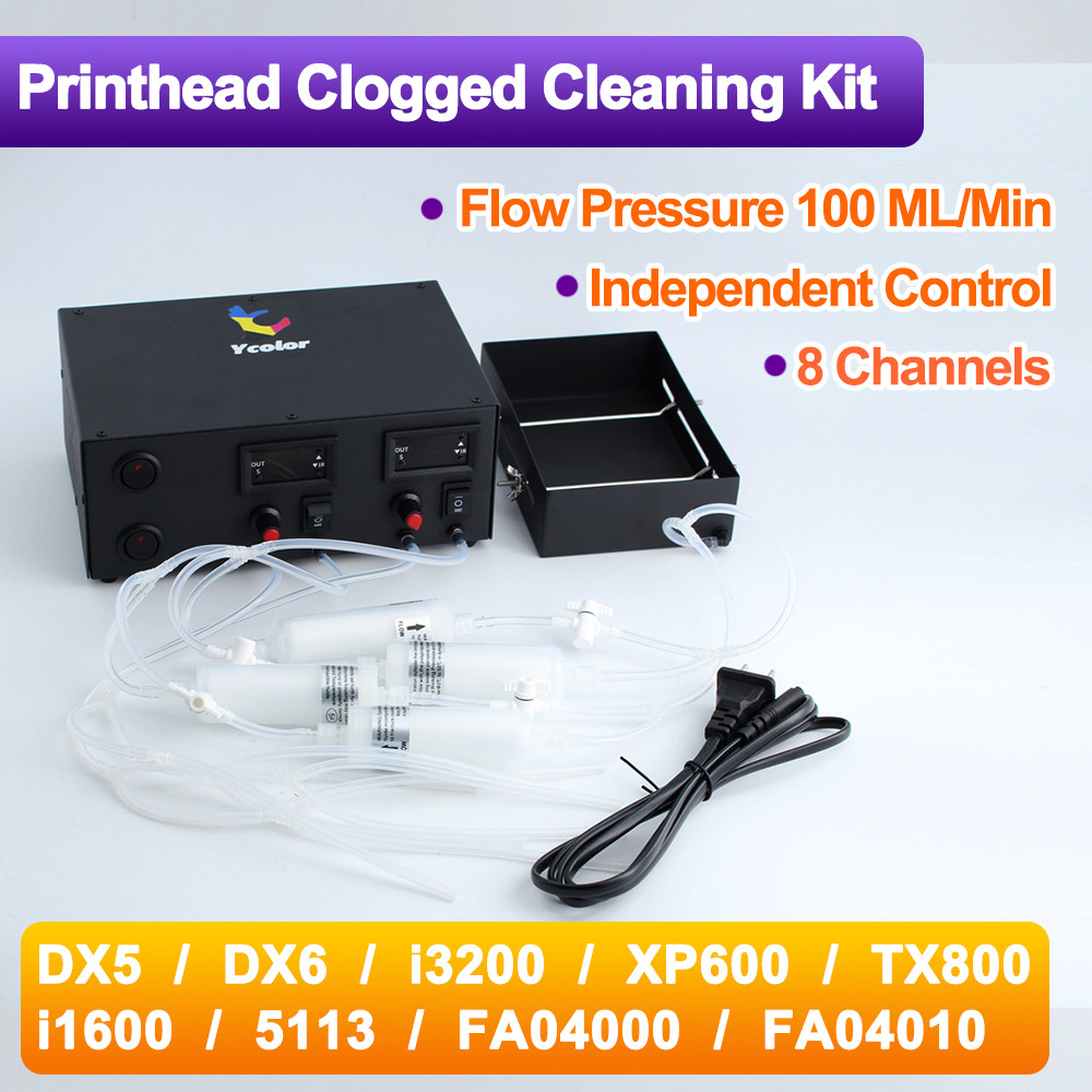 8 annels Printhead Cleaning Kit For DX5 DX6 XP600 i3200 TX800 i 1600 FA04000 FA04010 Printhead ink C