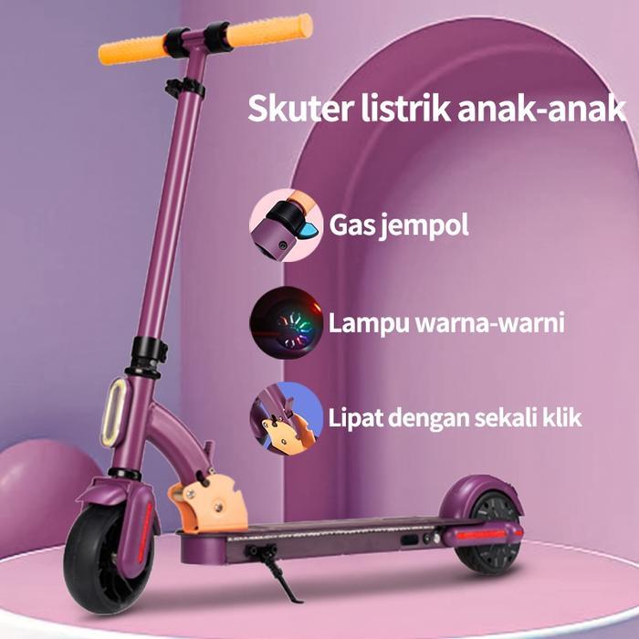 Skuter Listrik Anak Skuter Pedal Skuter Listrik Mainan Anak