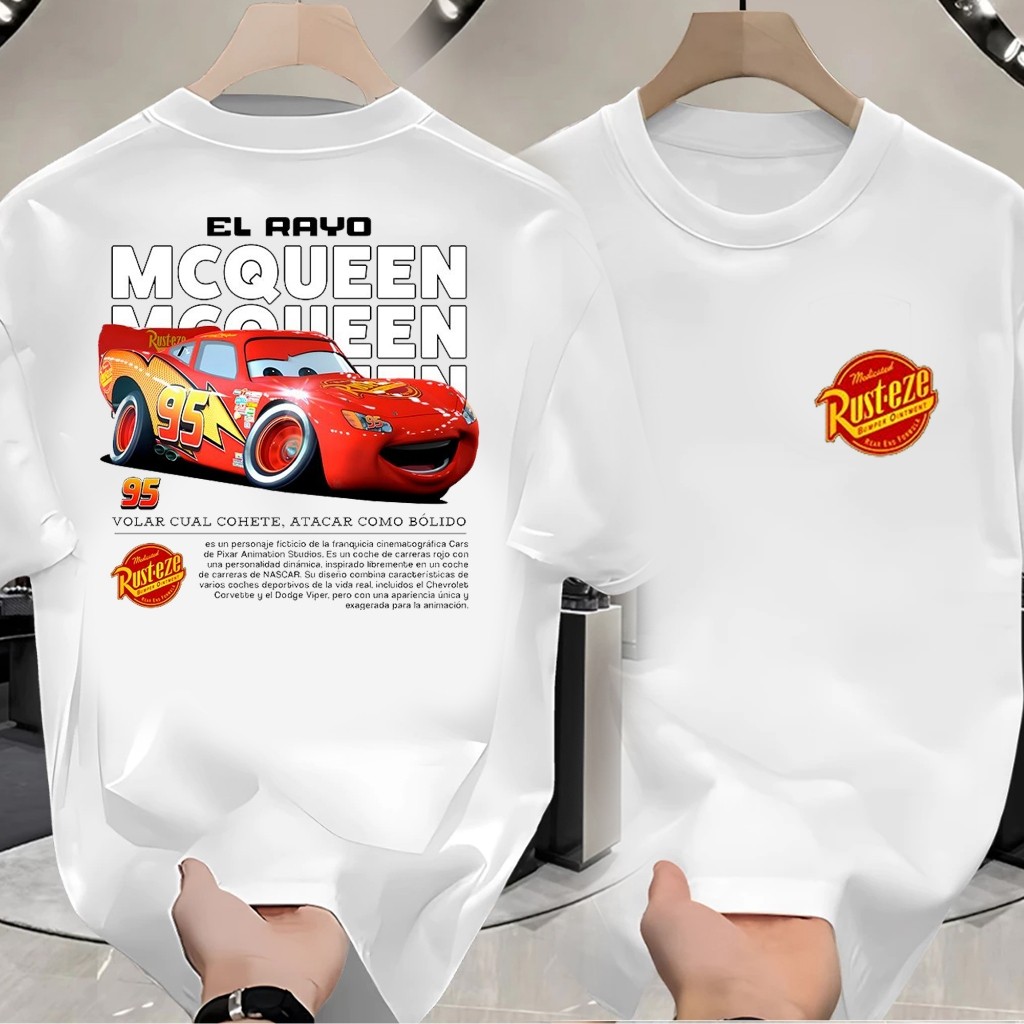 COD Misteri MCQUEEN Car Cartoon Animation Streetwear T-shirt  Baju Lengan Pendek Unisex