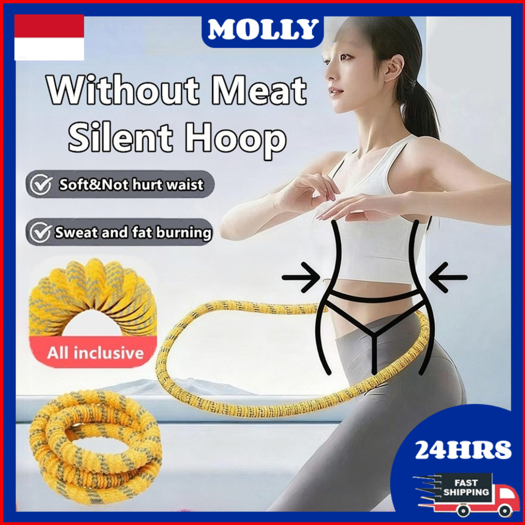 Silent Soft Hula Hoop – Hula Hoop Lembut Portable untuk Olahraga & Pembakar Lemak, Cocok untuk Dewas