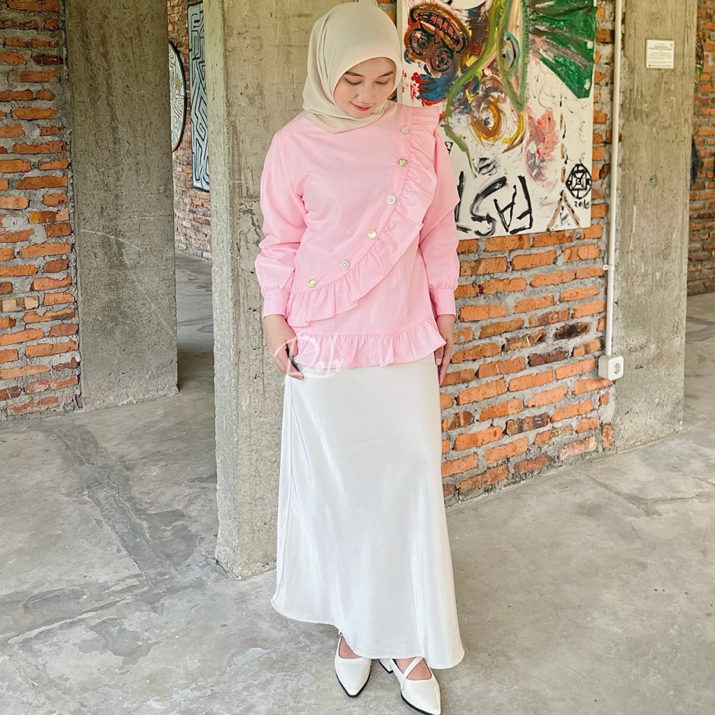 AANTOI SELLER Lili blouse atasan katun  Kekinian Lengan Panjang kemeja kerja wanita