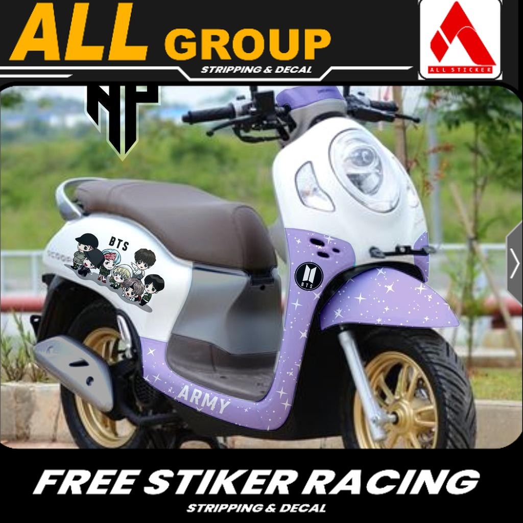 setiker  Kendaraan decal sticker scoopy full body untuk full dasbor bisa chat FI Bts dekal stiker va