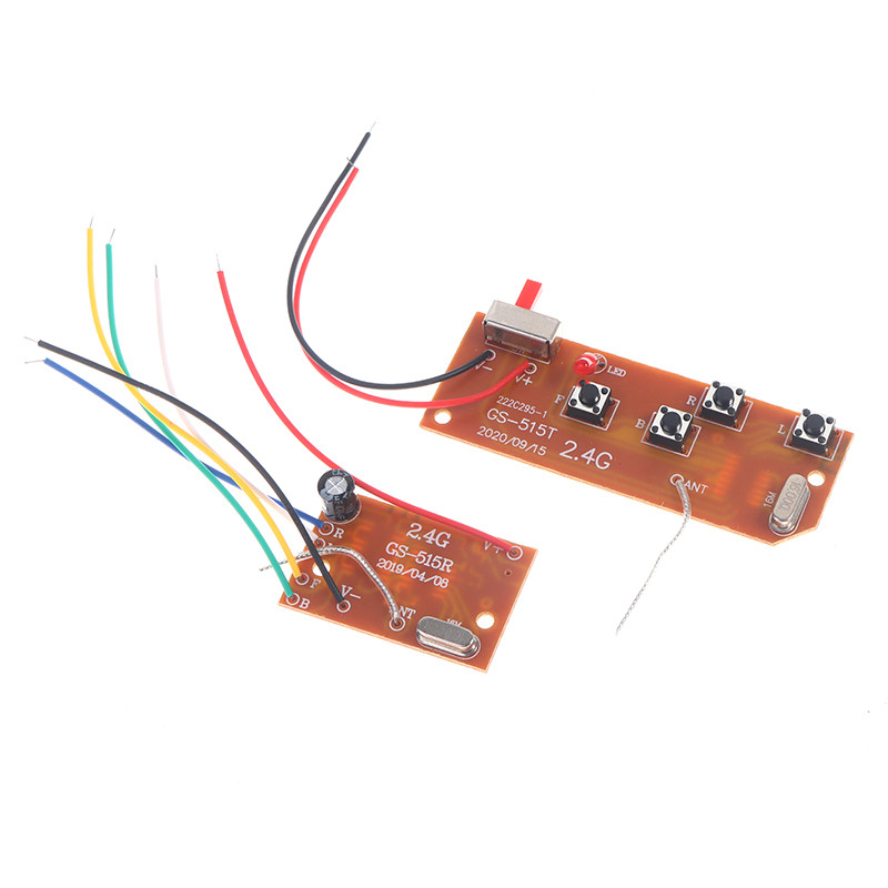 2.4G 4 RC Remote Control 27MHz Circuit PCB Transmitter Receiver Board with Antenna Rao for RC Car Tr