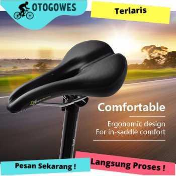 Jok Sadel Saddle Sepeda Kulit Gunung Lipat Polygon United ROCKBROS