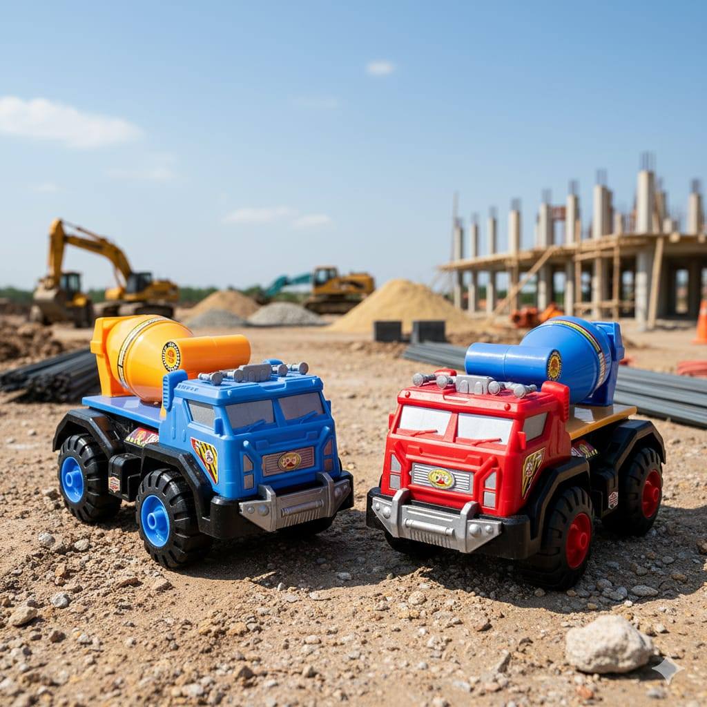 Mobil Mainan Truk Molen Besar - truk mixer semen anak