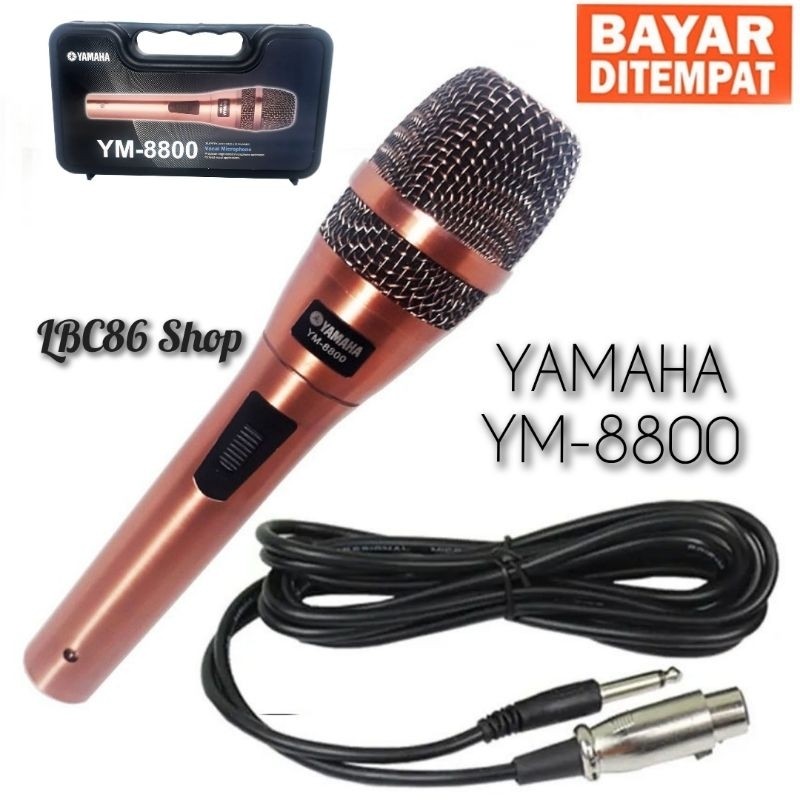 GS mic kabel YAMAHA YM-8800 Microphone terbaru & terlaris warna gold
