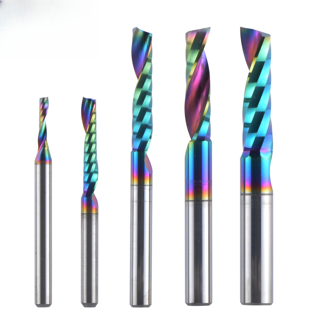 1pc AAAAA Single Flute Carbide Spiral End Mill 3175 ,4,5,6mm Aluminum Milling Cutter Engraving Woodw