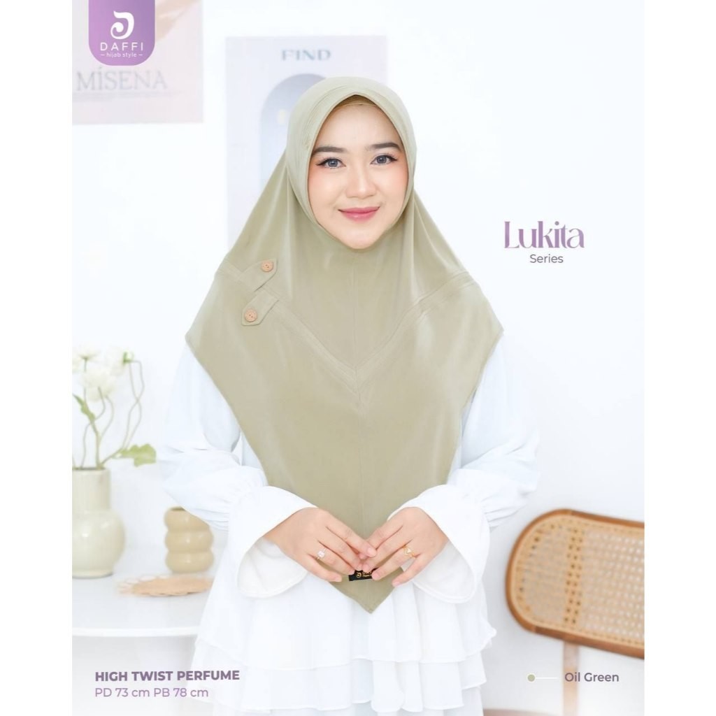DAFFI HIJAB ORI - Bergo Lukita Daffi Hijab Terbaru Jersey Premium