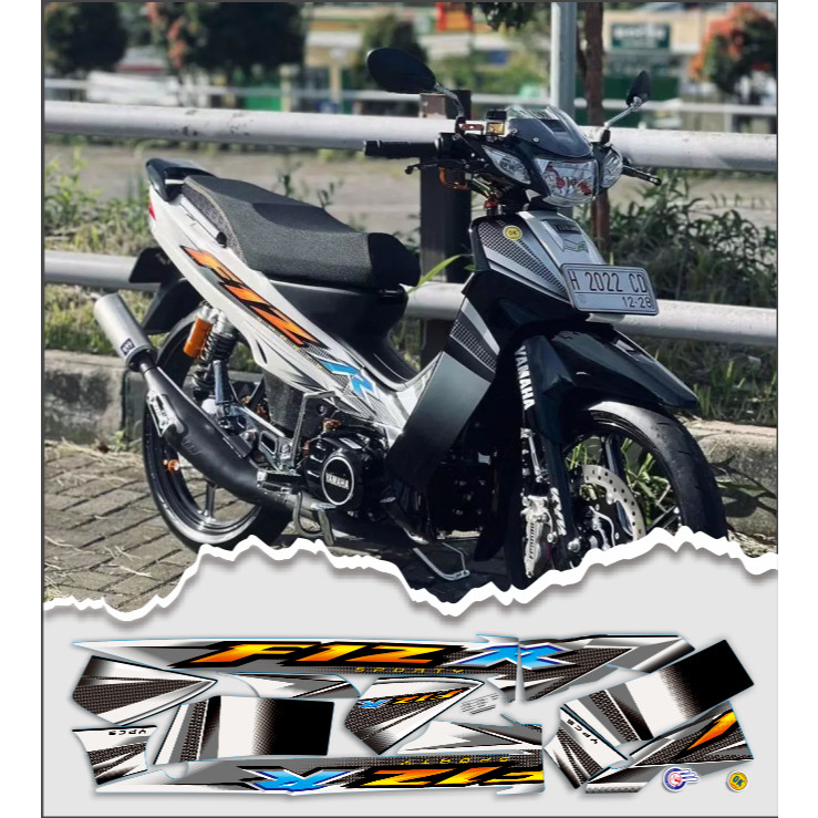 STRIPING FIZR 2004 HITAM HOLOGRAM FIZ R MURAH