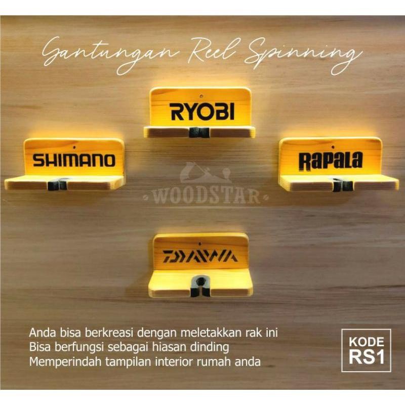 Rak Joran Kayu Tempat Joran Pancing Dinding Rak Joran Portable Djati Bhelanda Rak Joran Tempel
