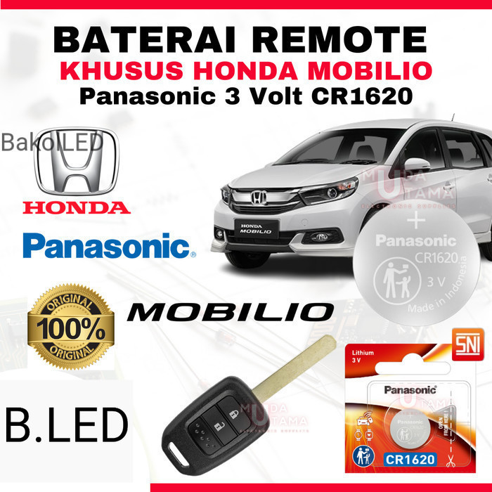 BATERAI REMOTE HONDA MOBILIO ORIGINAL PANASONIC CR1620 3 VOLT BL
