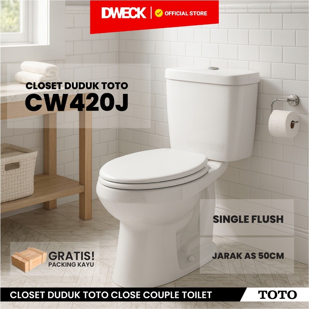 Closet Duduk TOTO CW420J / Kloset Duduk TOTO Original