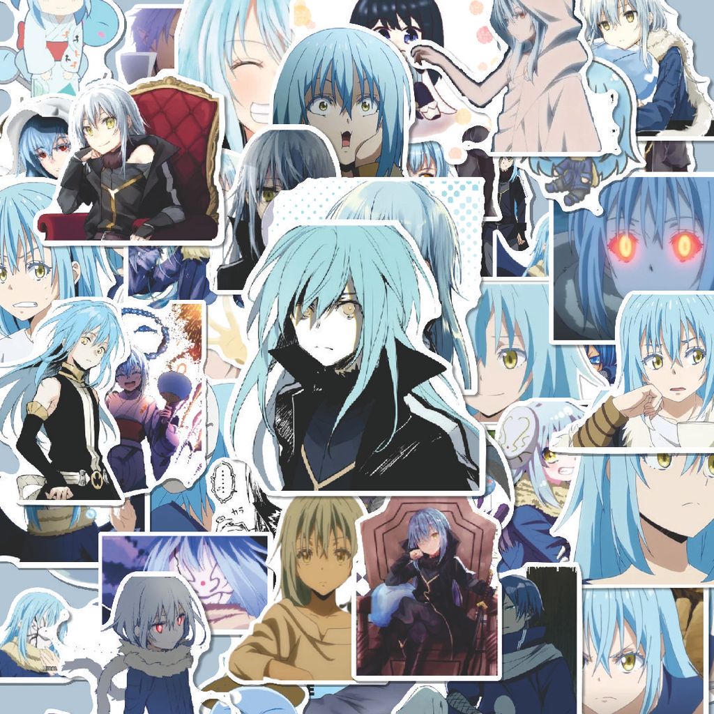 100PCS Lucu Stiker Rimuru Tempest Stiker Aesthetic Stiker Anti Air Stikers Berperekat Waterproof sti