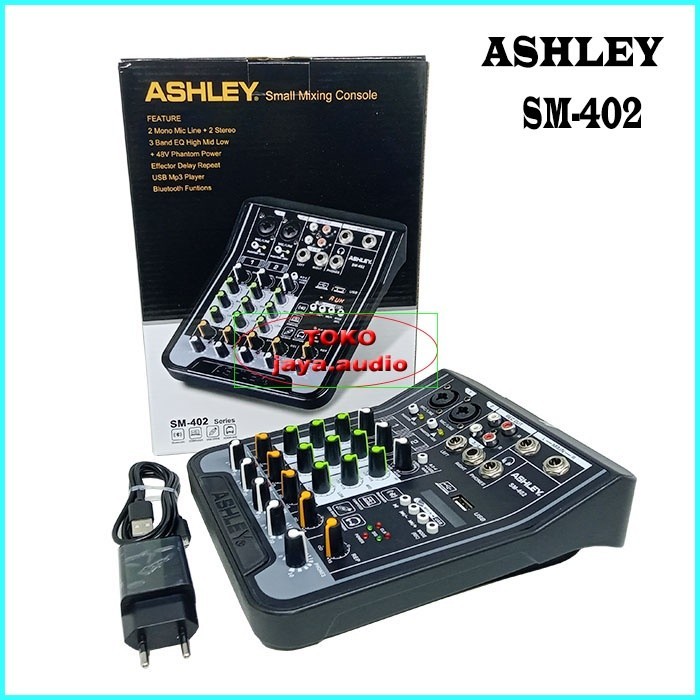 Mixer Audio ASHLEY SM 402 4 Channel USB,Bluetooth ORIGINAL - SM-402 Mixer Audio Mini Ori ASHLEY