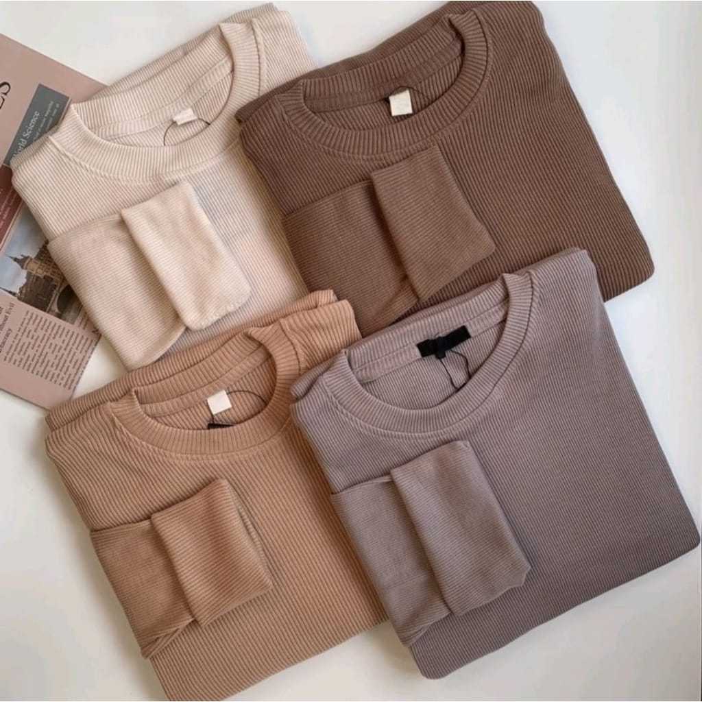 Kaos Rib Lengan Panjang / Kaos Polos Lengan Panjang / Kaos Polos