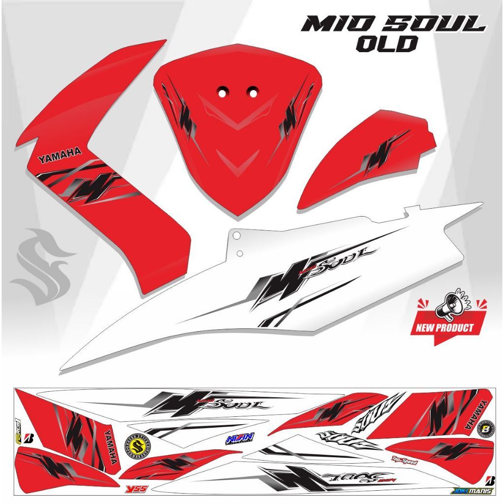 LIS STRIPING VARIASI MIO SOUL OLD / STRIPING MOTOR MIO SOUL KARBU