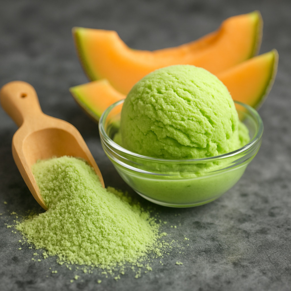 Bubuk Es Krim Rasa Melon 1 Kg l Serbuk Ice Cream Powder Melon 1Kg Kiloan Bahan Eskrim Instan Premix 
