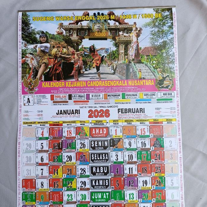 Kalender 2026 : Kalender KEJAWEN CANDRASENGKALA NUSANTARA 2026 - Tanggalan Jawa Lengkap Perhitungan 