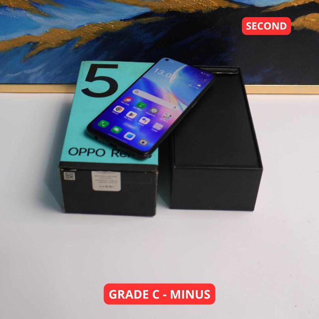OPPO RENO 5 8/128 GB (5G) GRADE C - MINUS HP SECOND ORIGINAL SINAR MUTIARA CELL
