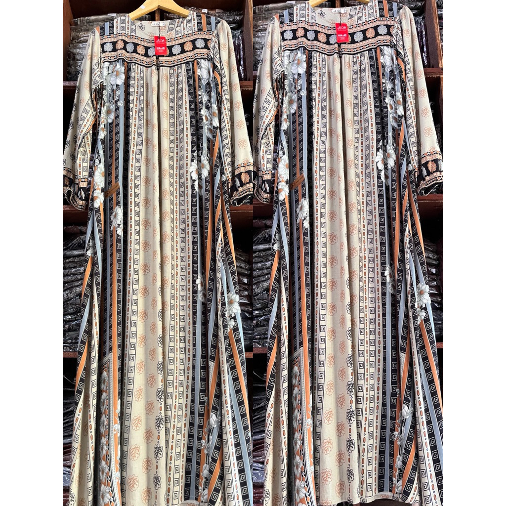 ORIGINAL GAMIS ORI AZWA SAULIN REMPEL DADA BUNGA CANTIK  SEPTEMBER ( READY)