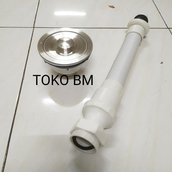selang afur stainless sink model flexibel/pembuangan bak cuci piring stainless - AFUR+SELANG PTH
