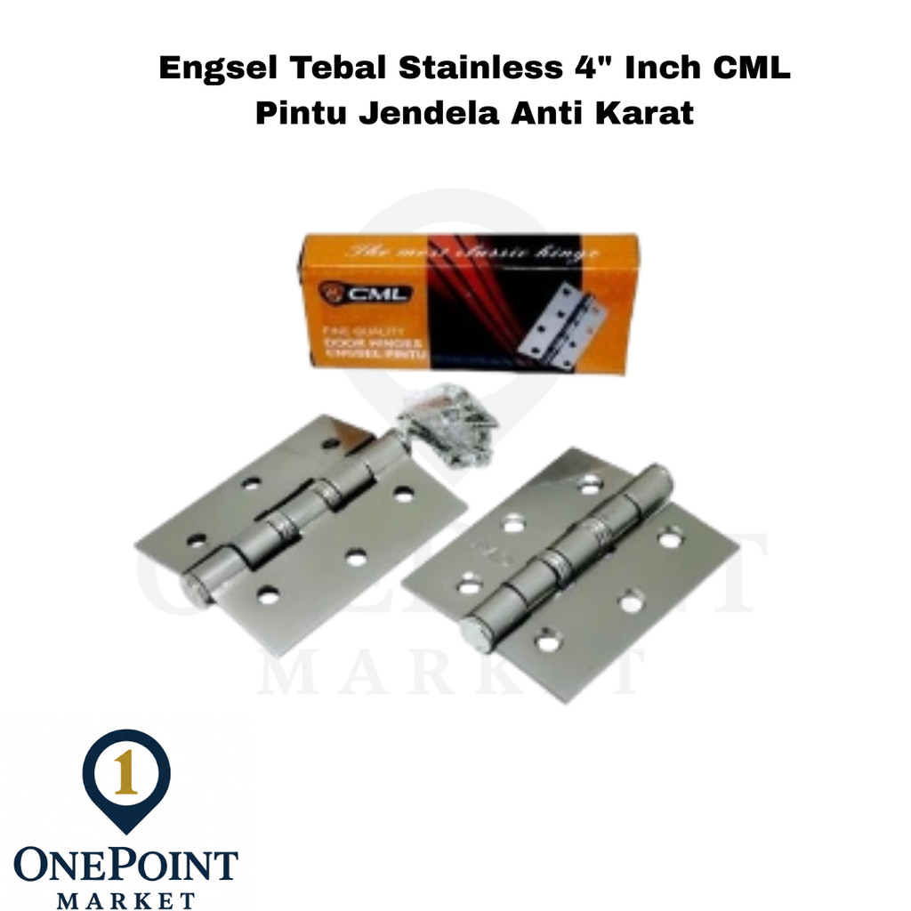 Engsel Tebal Stainless 4" Inch CML Pintu Jendela Anti Karat