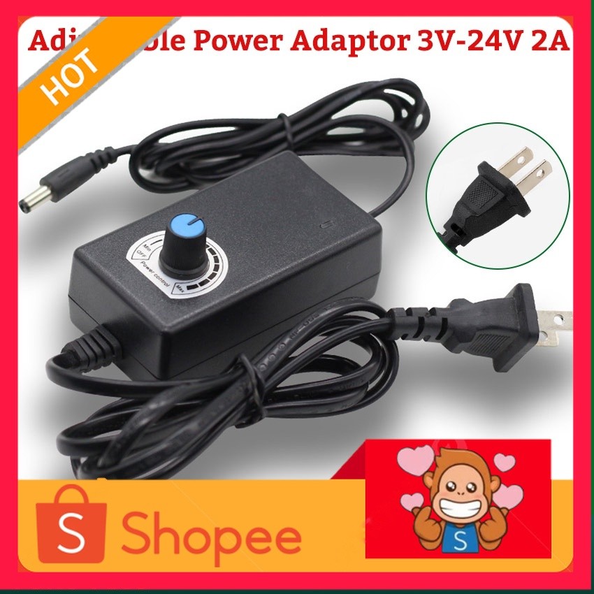 Adjustable Adaptor 3V-24V AC DC 2A 5V 12V 24 V Adaptor Dimmer Switchin Power Supply Adjustable