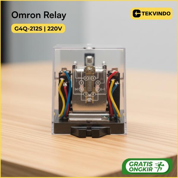 Relay Kontrol Omron G4Q-212S 220VAC Timer Switch Industrial Panel Listrik Otomatis Durable High Qual