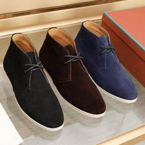 Merek Sepatu Pria Sepatu Loro Piana yang Baru Sepatu tinggi sepatu santai
