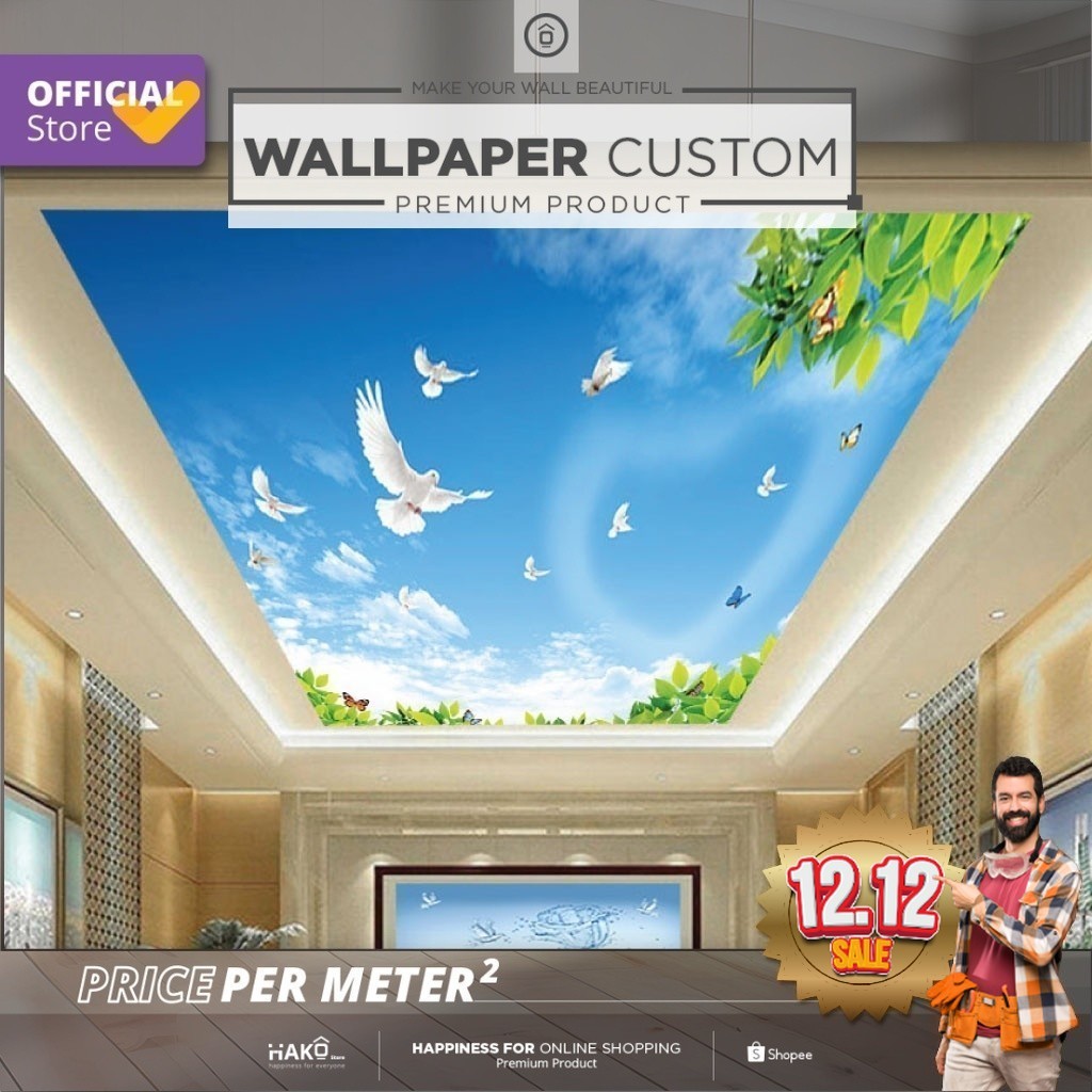 Sticker Plafon Custom Ruang Tamu | Gambar Langit dan Luar Angkasa 1.1 | Plafon | Wall Sticker | Wall