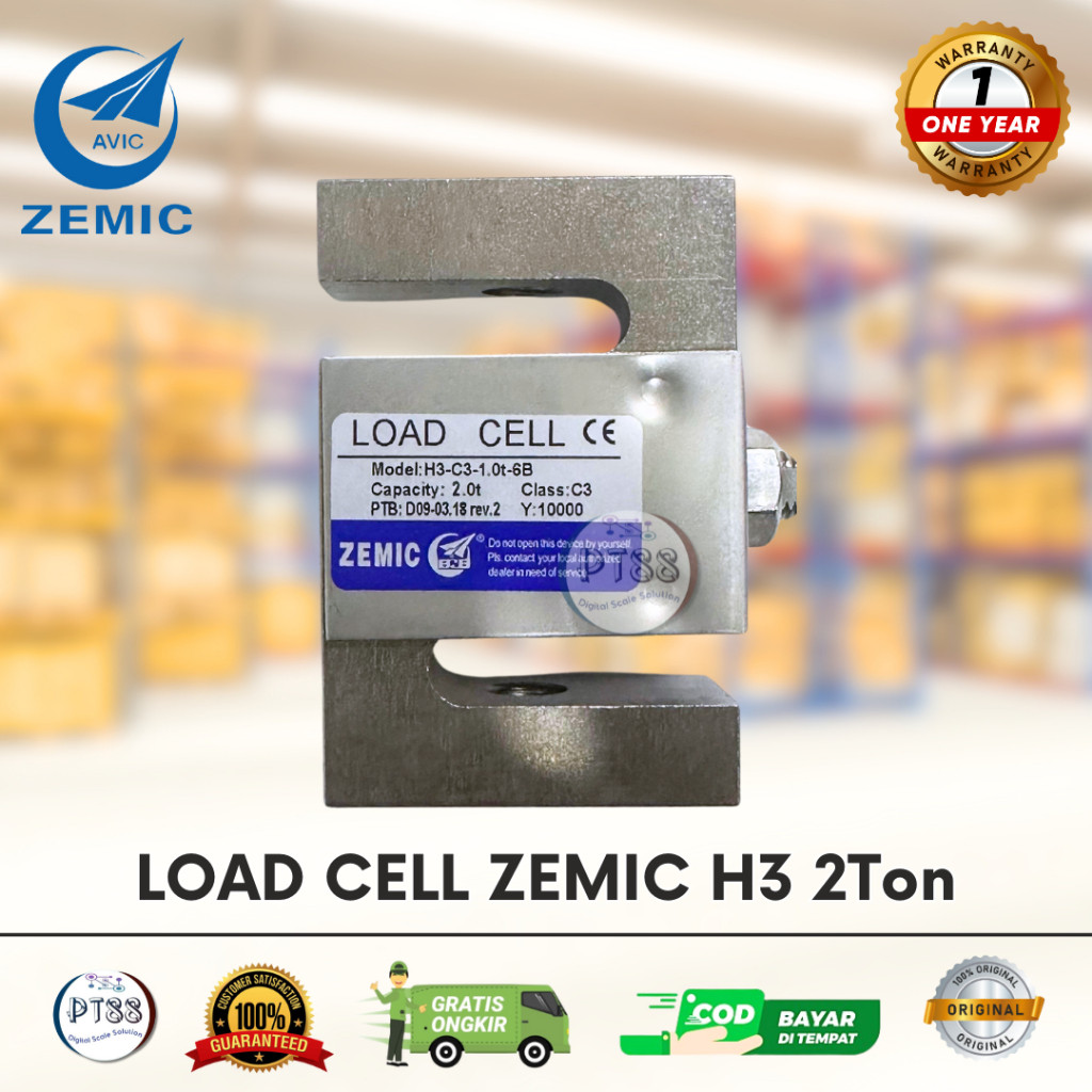 Load cell Zemic H3 2ton / load cell S 2ton / load cell tension 2ton Pasti Original