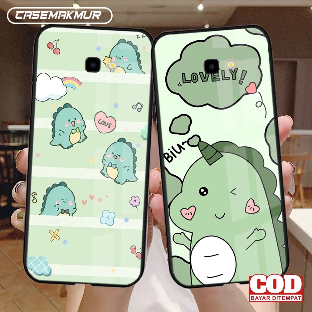 Case Samsung J4 Plus / J4 Prime J6+ A5 A7 2017  Dino Cute Wallpaper - Bumper Silicone Casing Kesing