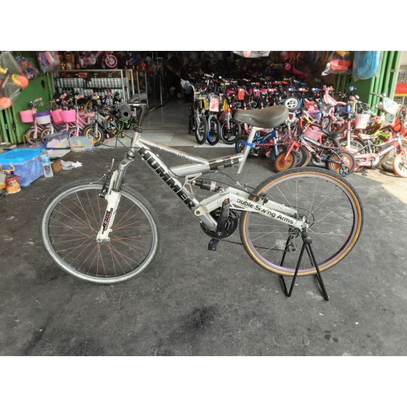 sepeda mtb 26 wimcycle fullsusp upgrade 21 speed