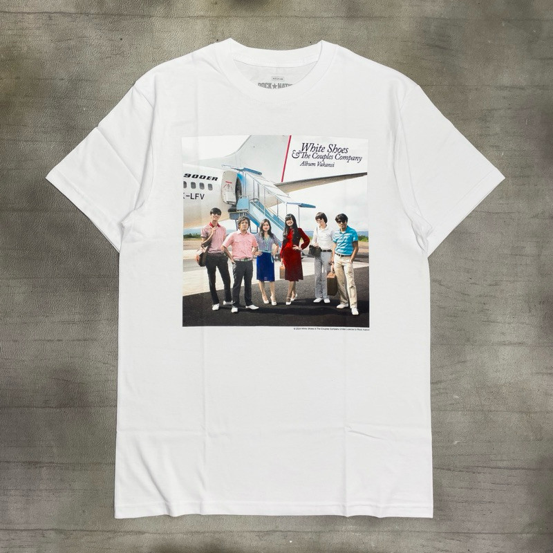 Kaos Oversized White Shoes & The Couples Company - Vakansi Album Cover White | Tshirt White Original