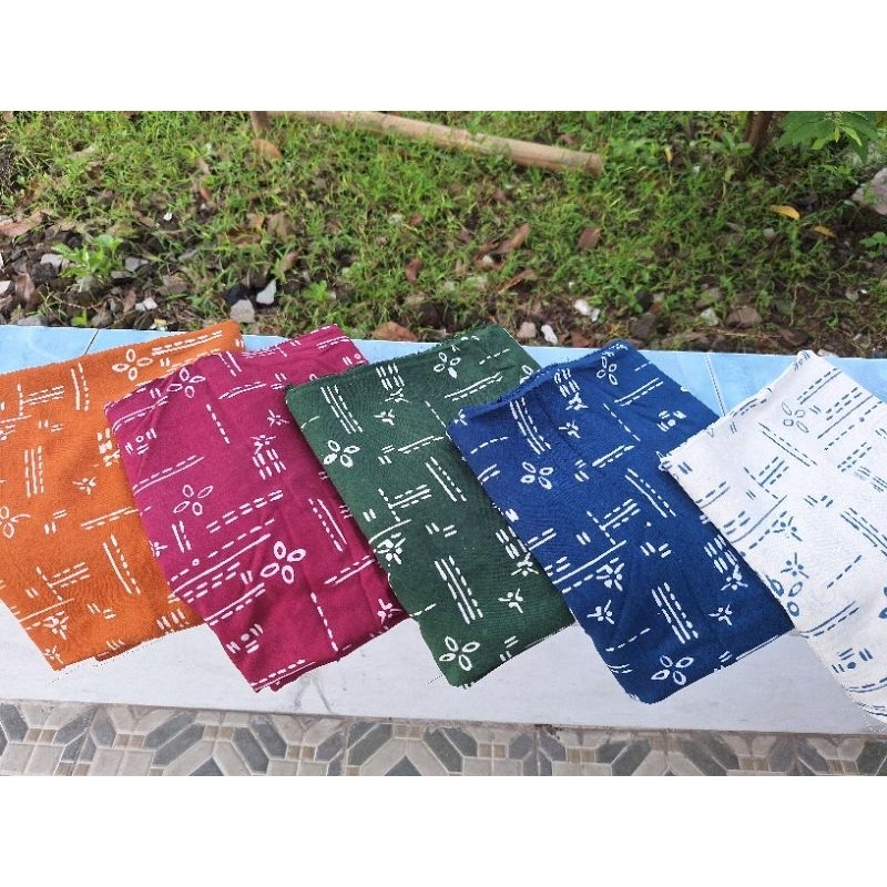 Bahan Kain Batik Siraman Cap Motif Birama Bahan Rayon Tebal Handmade Asli Solo