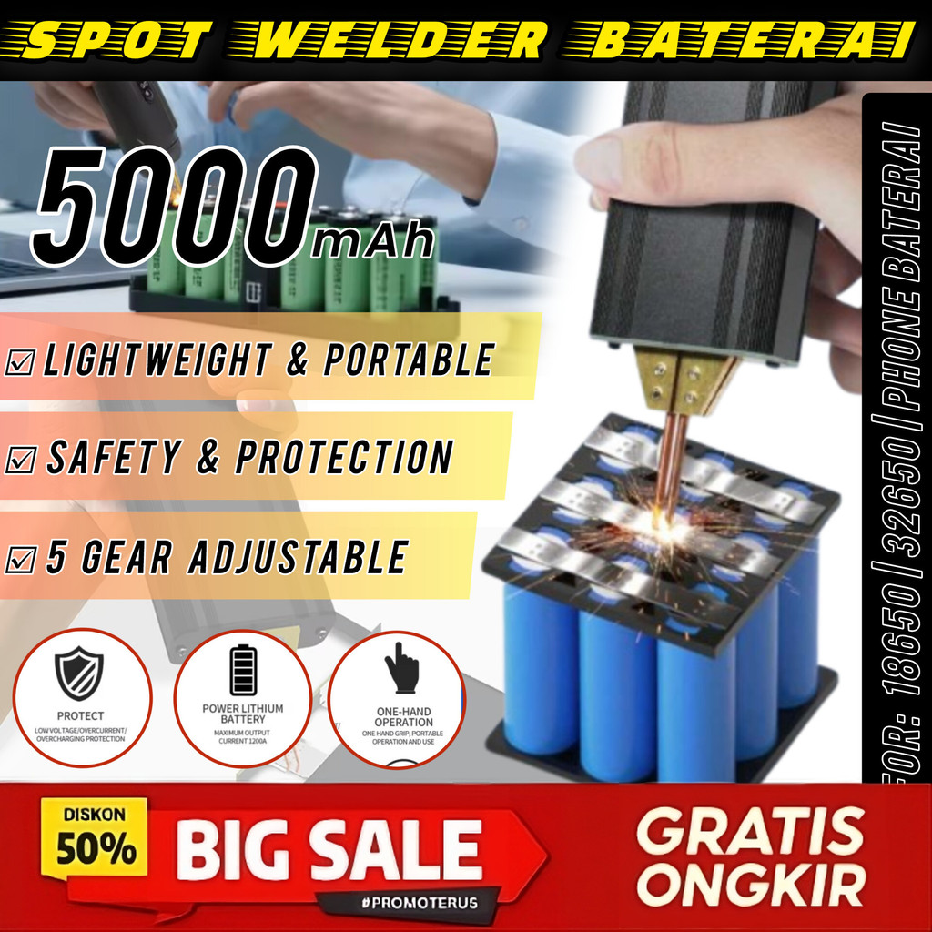 Spot Welder Baterai 18650 Adjustable Portable Handheld Spot Welding Machine Automatic