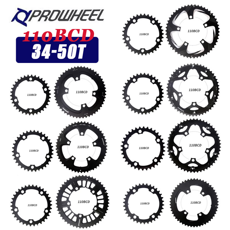 Prowheel 110BCD Bicycle Chainring 50/34T Road Bike Chainwheel 50T 34T Double Speed 110 BCD Folding B
