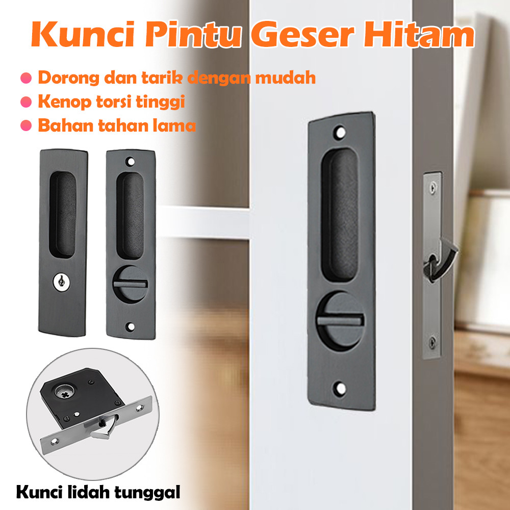 Kunci pintu geser kabinet interior Kunci pintu kayu geser dua sisi Kunci pintu geser tersembunyi unt