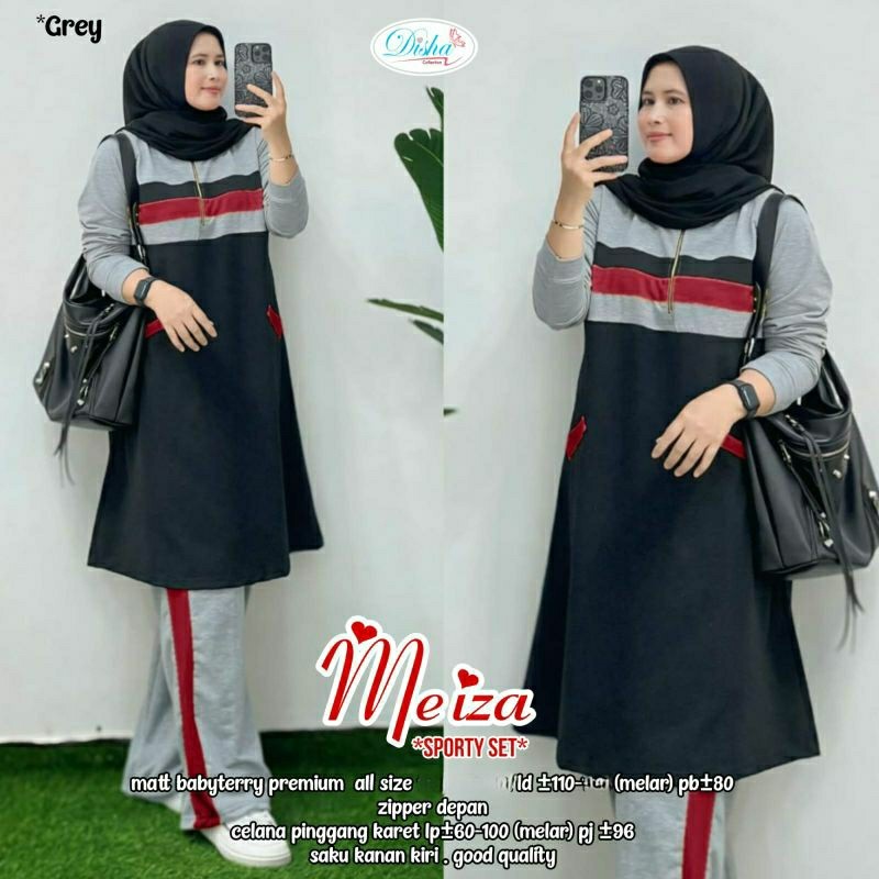 MEIZA SPORTY SET BAJU SETELAN OLAHRAGA WANITA MODIS CASUAL KEKINIAN BEST SELLER