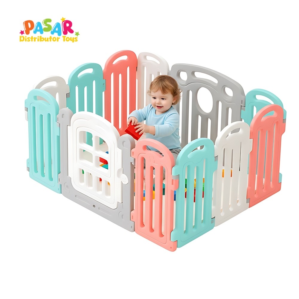 Mainan Anak KG9028-0003-1A PAGAR BABY Mainan Playpen Bayi Pagar HDPE Motoric Senses Rumah Baby Fence