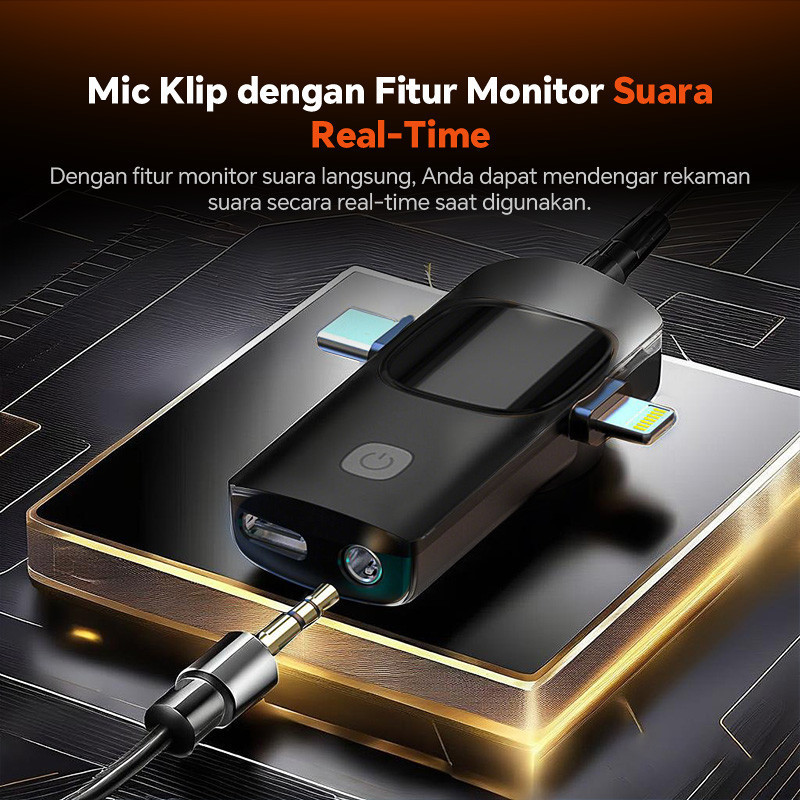 New Deals Mix.Suara K15 3 In 1 2 Mic Wireless Microphone Hp Tanpa Kabel Mini Clip On Mic Wireless