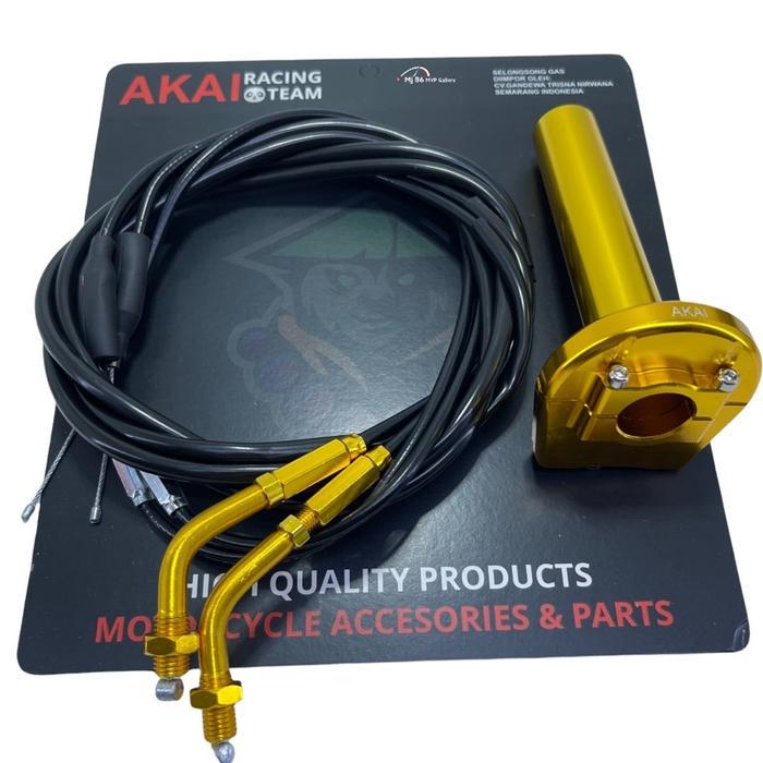 Gas Spontan Ktc 2 Kabel Universal Nmax Aerox Pcx R15 Vixion Ninja Cbr Gsx Satria Fu Tiger - Akai Rac