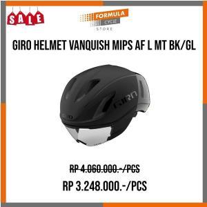 HELM SEPEDA ROADBIKE GIRO VANQUISH MIPS AF SIZE SMALL MATT BLACK GOLD