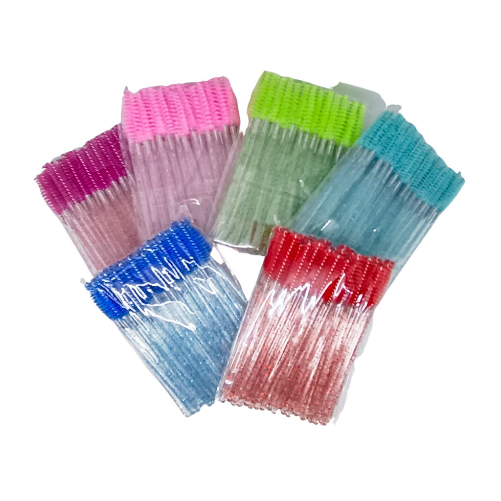 Chimolu - Mascara wand Glitter/ eyebrow comb sisir maskara eyelash extension [1 pak isi 50pcs]