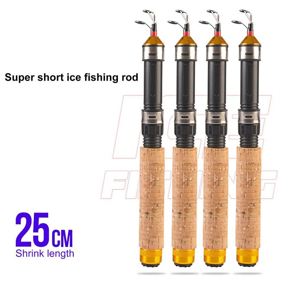 60cm 2 Sections Ice Fishing Rod Shrimp Carp Pole Telescopic Winter Fishing Rod Shrimp Rod Lake Ocean
