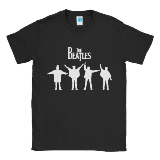 (COD) Baju Kaos Band The Beatles Help Silhoutte